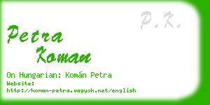 petra koman business card